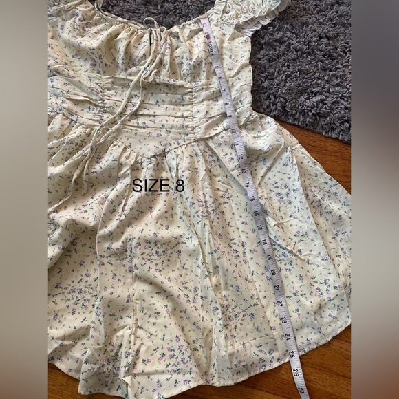 Princess Polly Ruched Waist Off the Shoulder Floral Mini Dress Romper NWT - Picture 9 of 17